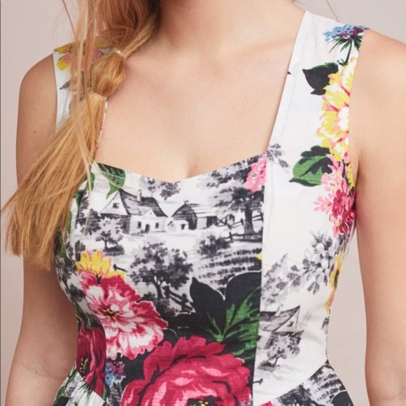Anthropologie Floral Midi Amelia Dress - Picture 3 of 8